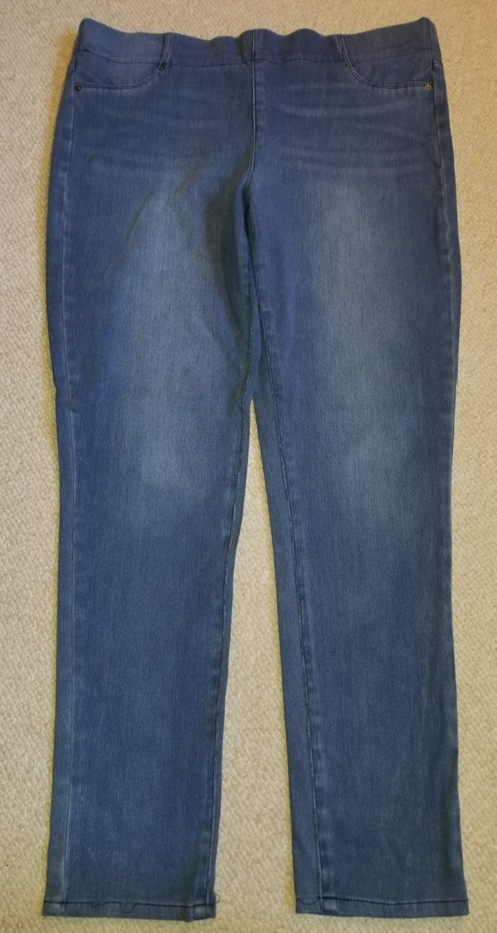 Womens Jeans-NYDJ-NOT YOUR DAUGHTERS-blue 'Joanie Skinny Pull-On Legging' -12